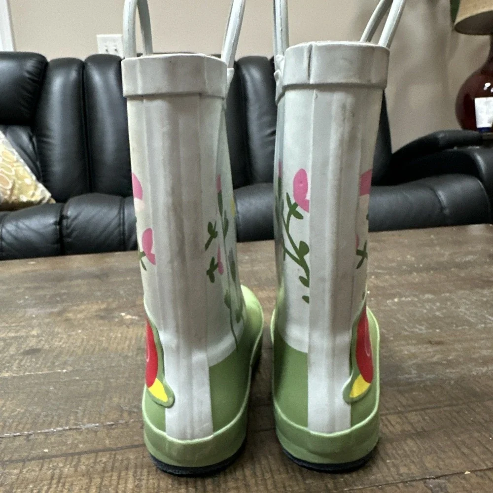 Toddler Kids Rain‎ Boots Size 12 Target Snail Ladybug Garden Cottagecore